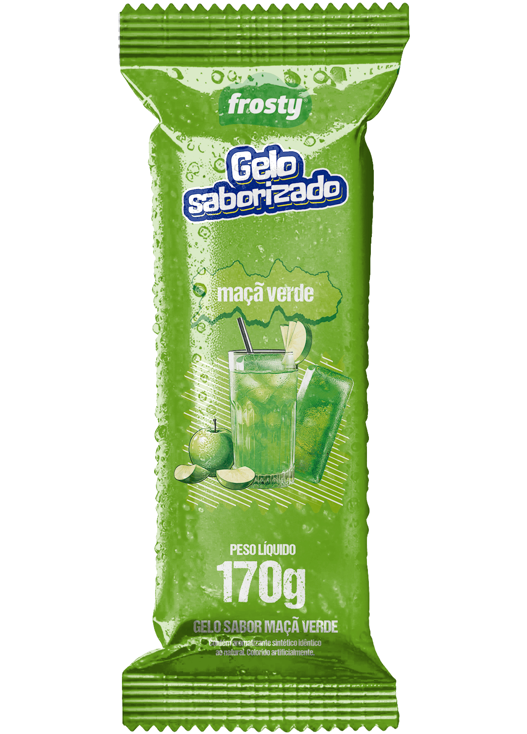 Gelo saborizado Maça Verde